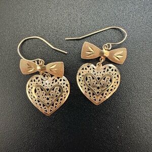 Elegant Gold Heart Earrings